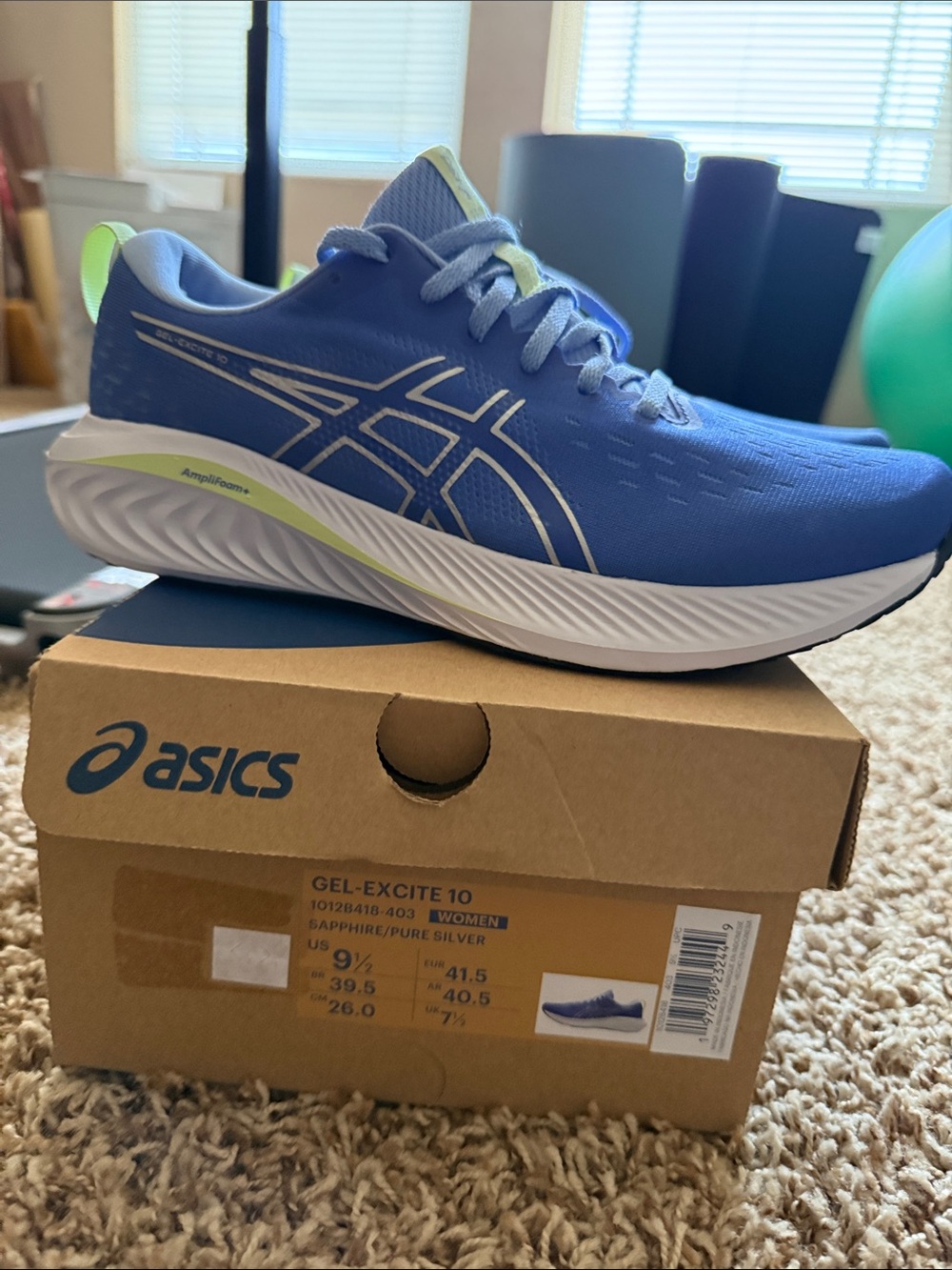 ASICS Sapphire and Silver GEL-Excite 10 Woman’s 9 1/2 Running Shoe